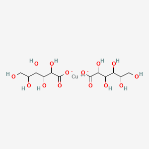 Chemical structure of copper D-gluconate