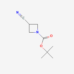 Chemical structure of 1-Boc-3-cyanoazetidine