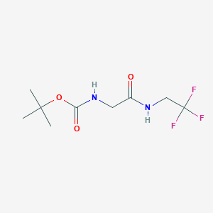 Chemical structure of Tert-butyl (2-oxo-2-((2,2,2-trifluoroethyl)amino)ethyl)carbamate