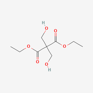 Chemical structure of Propanedioic acid, 2,2-bis(hydroxymethyl)-, 1,3-diethyl ester