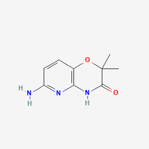 Chemical structure of 2H-Pyrido(3,2-b)-1,4-oxazin-3(4H)-one, 6-amino-2,2-dimethyl-