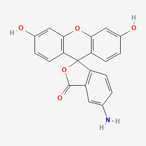 Chemical structure of 5-Aminofluorescein
