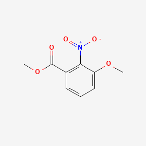 Chemical structure of Benzoic acid, 3-methoxy-2-nitro-, methyl ester