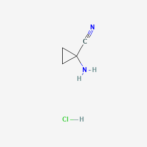 Chemical structure of 1-Amino-1-cyclopropanecarbonitrile hydrochloride