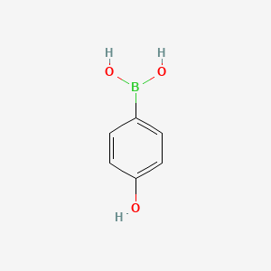 Chemical structure of 4-Hydroxyphenylboronic acid