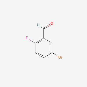 Chemical structure of 5-Bromo-2-fluorobenzaldehyde