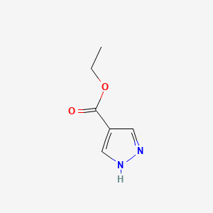 Chemical structure of ethyl 1H-pyrazole-4-carboxylate