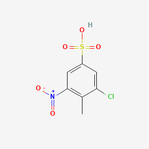 Chemical structure of 3-Chloro-4-methyl-5-nitrobenzenesulfonic acid
