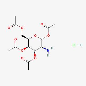 Chemical structure of 1,3,4,6-Tetra-O-acetyl-2-amino-2-deoxy-D-galactopyranose HCl