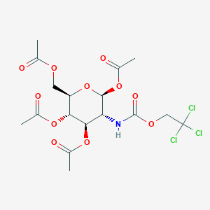 Chemical structure of 1,3,4,6-Tetra-O-acetyl-2-Deoxy-2-(2,2,2-trichloroethoxycarbonylamino)-beta-D-glucopyranose