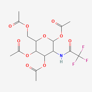 Chemical structure of [3,4,6-Triacetyloxy-5-[(2,2,2-trifluoroacetyl)amino]oxan-2-yl]methyl acetate
