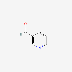 Chemical structure of 3-Pyridinecarboxaldehyde