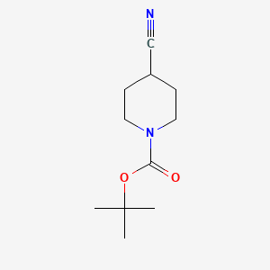 Chemical structure of Tert-butyl 4-cyanopiperidine-1-carboxylate