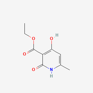 Chemical structure of Ethyl 2,4-dihydroxy-6-methylpyridine-3-carboxylate