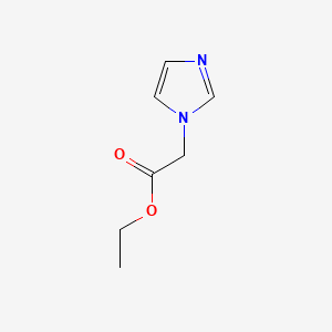 Chemical structure of ethyl 2-(1H-imidazol-1-yl)acetate