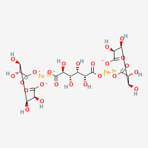 Chemical structure of iron(3+);(2S,3S,4S,5R)-2,3,4,5-tetrahydroxyhexanedioate