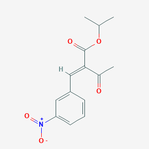 Chemical structure of Isopropyl 2-(3-nitrobenzylidene)-3-oxobutanoate