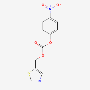 Chemical structure of 4-Nitrophenyl 1,3-thiazol-5-ylmethyl carbonate