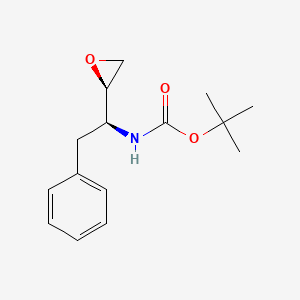 Chemical structure of tert-Butyl {(1S)-1-[(2R)-oxiran-2-yl]-2-phenylethyl}carbamate