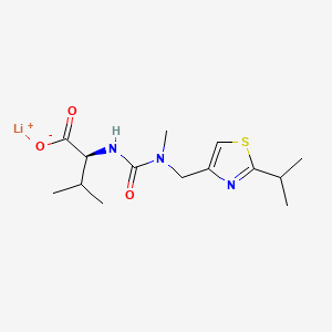 Chemical structure of Lithium (S)-2-(3-((2-isopropylthiazol-4-yl)methyl)-3-methylureido)-3-methylbutanoate