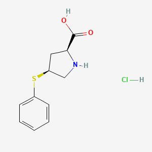 Chemical structure of Cis-4-Phenylthio-L-proline hydrochloride