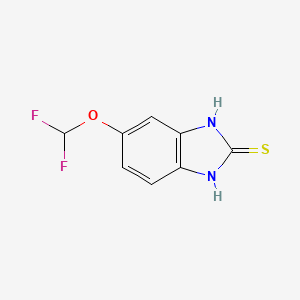 Chemical structure of 5-(Difluoromethoxy)-1H-benzimidazole-2-thiol