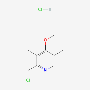Chemical structure of 2-(Chloromethyl)-3,5-dimethyl-4-methoxypyridine hydrochloride
