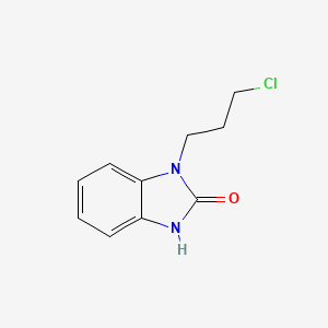 Chemical structure of 1-(3-chloropropyl)-1,3-dihydro-2H-benzimidazol-2-one