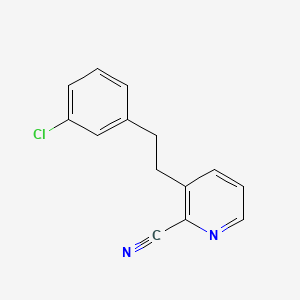 Chemical structure of 3-(2-(3-Chlorophenyl)ethyl)-2-pyridinecarbonitrile