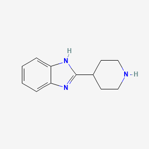 Chemical structure of 2-(piperidin-4-yl)-1H-1,3-benzodiazole