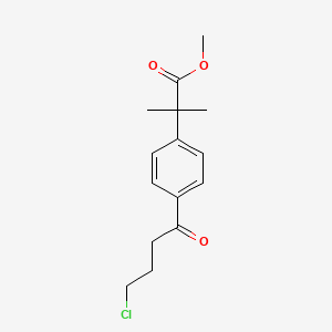 Chemical structure of Methyl 4-(4-chloro-1-oxobutyl)-alpha,alpha-dimethylbenzeneacetate