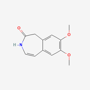 Chemical structure of 1,3-Dihydro-7,8-dimethoxy-2H-3-benzazepin-2-one