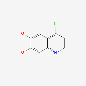Chemical structure of 4-Chloro-6,7-dimethoxyquinoline