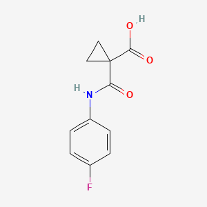 Chemical structure of 1-[(4-Fluorophenyl)carbamoyl]cyclopropanecarboxylic Acid