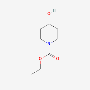 Chemical structure of Ethyl 4-hydroxypiperidine-1-carboxylate