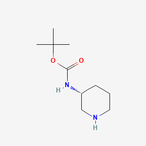 Chemical structure of (3R)-3-Aminopiperidine, 3-BOC protected