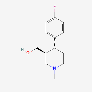 Chemical structure of (-)-trans-4-(4'-Fluorophenyl)-3-hydroxymethyl-N-methylpiperidine
