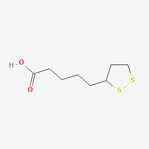 Chemical structure of alpha Lipoic acid