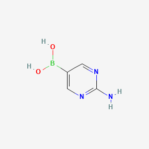 Chemical structure of (2-Aminopyrimidin-5-yl)boronic acid
