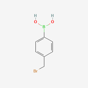 Chemical structure of 4-(Bromomethyl)phenylboronic acid