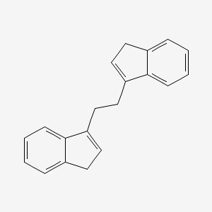 Chemical structure of 1H-Indene, 3,3'-(1,2-ethanediyl)bis-