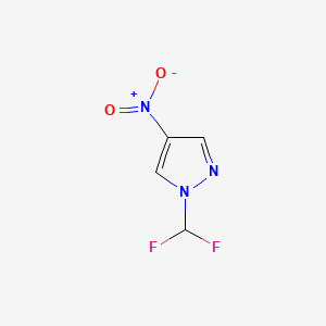 Chemical structure of 1-(difluoromethyl)-4-nitro-1H-pyrazole