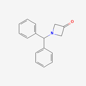 Chemical structure of 1-(Diphenylmethyl)azetidin-3-one