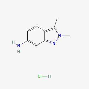Chemical structure of 2,3-Dimethyl-6-amino-2H-indazole hydrochloride
