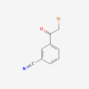 Chemical structure of 3-(2-Bromoacetyl)benzonitrile