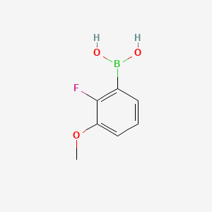 Chemical structure of 2-Fluoro-3-methoxyphenylboronic acid