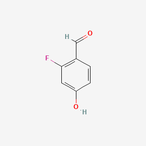 Chemical structure of 2-Fluoro-4-hydroxybenzaldehyde