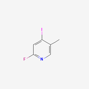 Chemical structure of 2-Fluoro-4-iodo-5-methylpyridine
