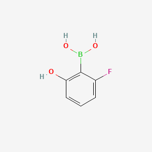 Chemical structure of 2-Fluoro-6-hydroxyphenylboronic acid