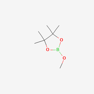 Chemical structure of 2-Methoxy-4,4,5,5-tetramethyl-1,3,2-dioxaborolane